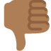 👎🏾 thumbs down: medium-dark skin tone display on Twitter